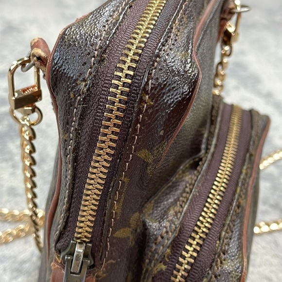 Louis Vuitton Monogram Mini Amazon Bag Crossbody Detachable Chain Strap Two Zip - Picture 8 of 17